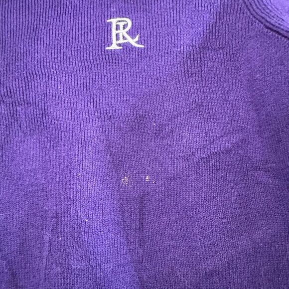 Polo Jeans Company Purple Ribbed Women’s Sweater Size Large Turtle Neck Preppy - Picture 4 of 12